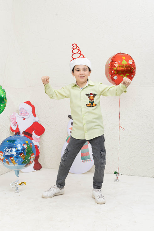 EMOJI REINDEER NEON SHIRT